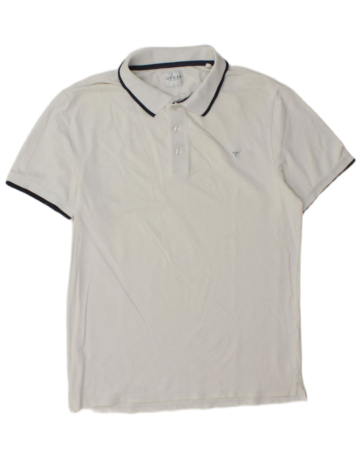 Guess Herre Polo Shirt Large White