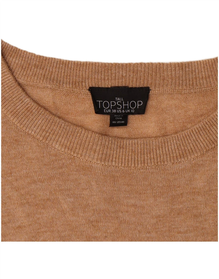 Topshop Dame Oversized Top Langærmet UK 10 Small Beige