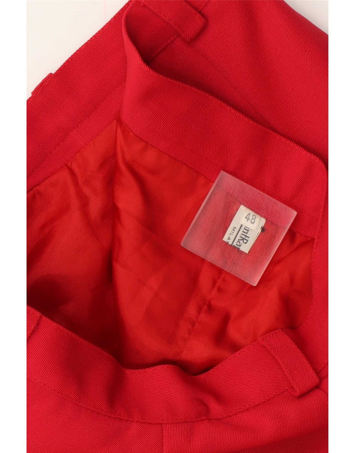 Vintage A-line nederdel til kvinder W30 Medium rød uld