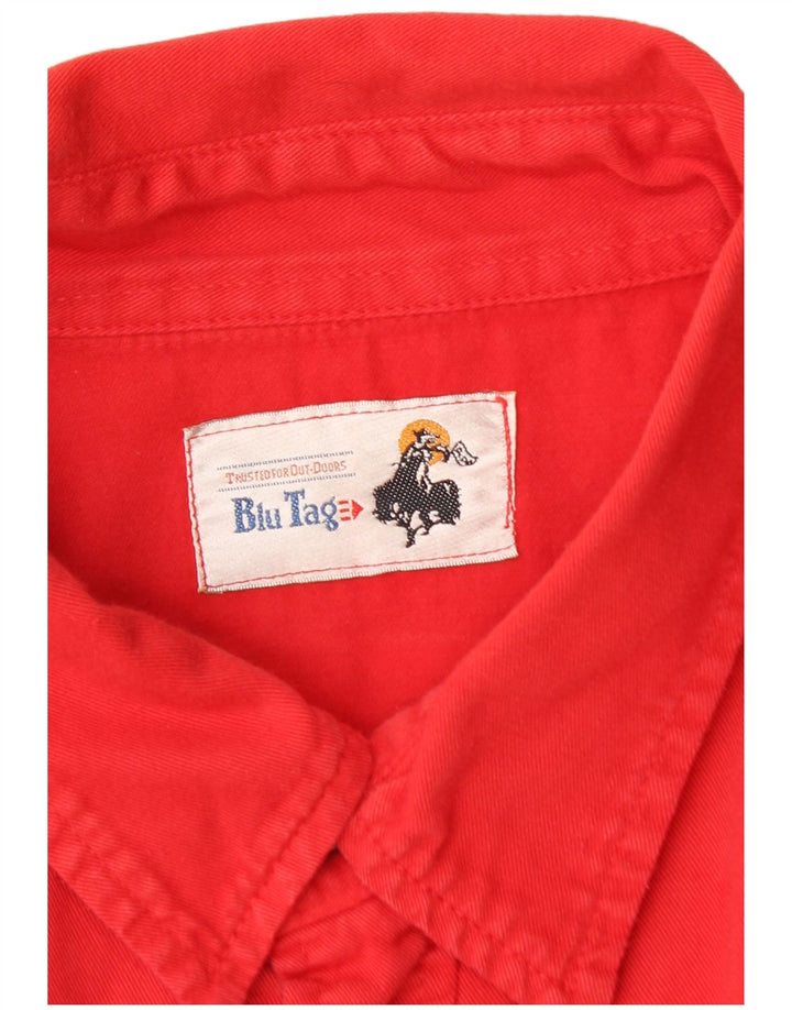 Vintage denimskjorte til mænd 3XL Rød