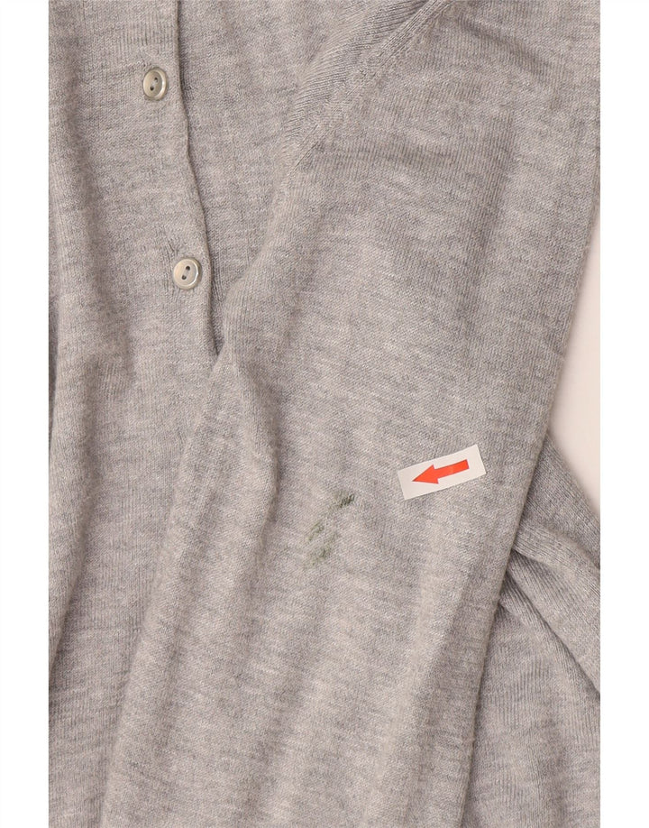 Marks & Spencer Dame Cardigan Sweater UK 14 Medium Grey Viscose