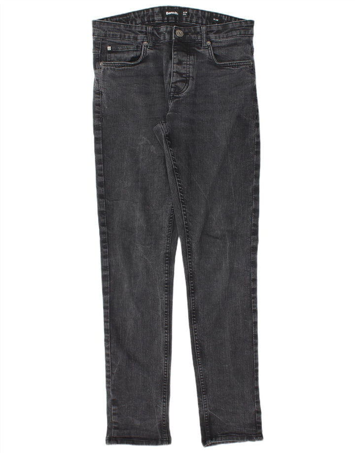 Bænk Herre Slim Jeans W32 L32 Sort Bomuld