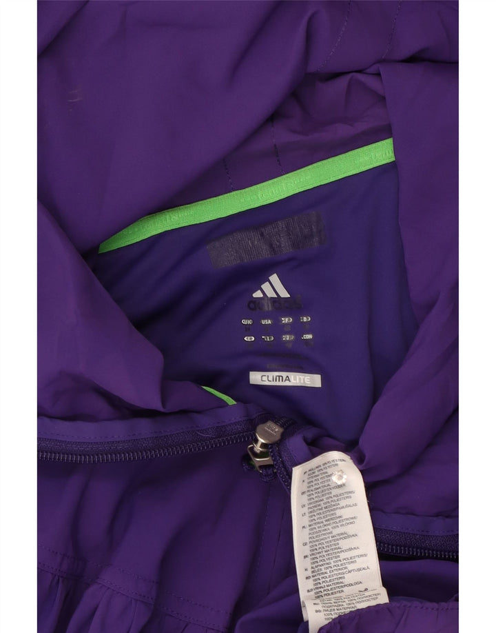 Adidas Dame Hættetræningsdragt Topjakke UK 16 Stor Lilla Polyester