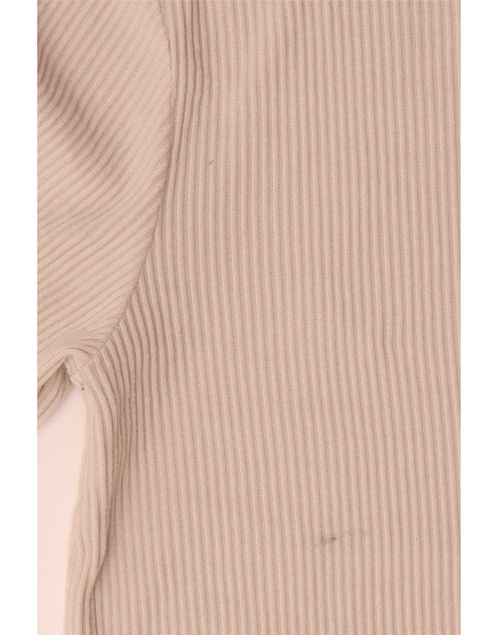 Zara Herre Top Langærmet Stor Beige Polyester
