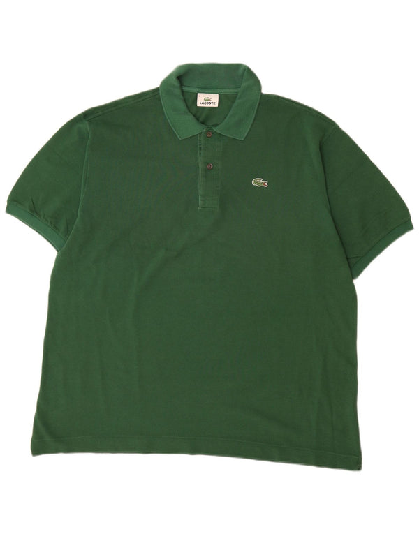 LACOSTE Mens Polo Shirt Size 6 XL Green Cotton