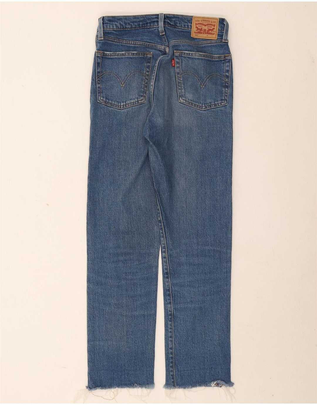 Levi's Dame 501 Straight Jeans W26 L28 Blå Bomuld