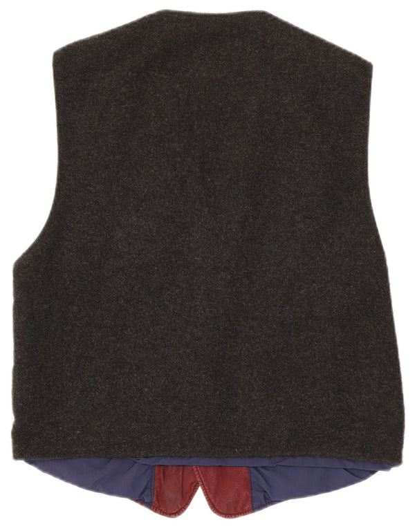 Vintage vest til mænd Medium Maroon Colourblock