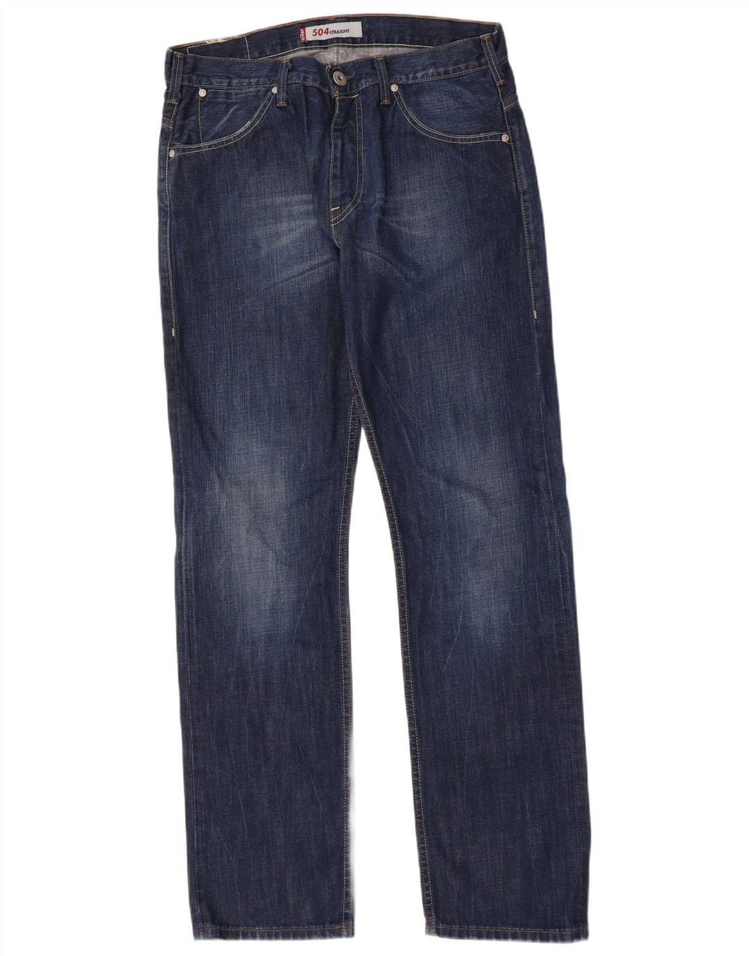 Levi's Herre 504 lige jeans W33 L32 blå bomuld