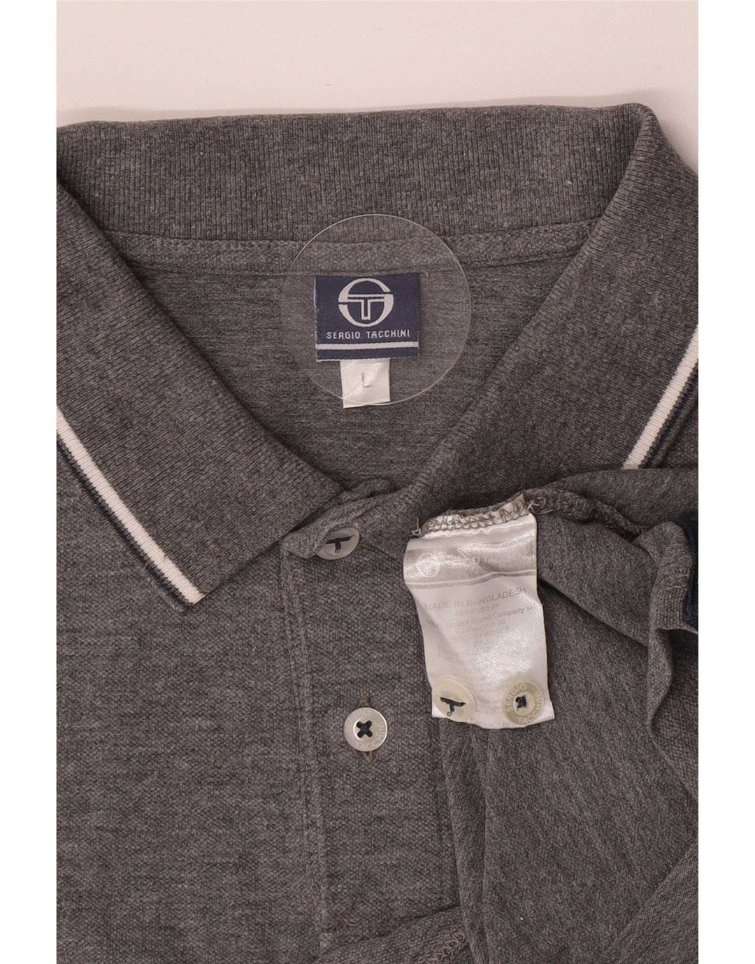 Sergio Tacchini Herre Slim Fit Polo Shirt Stor Grå Bomuld