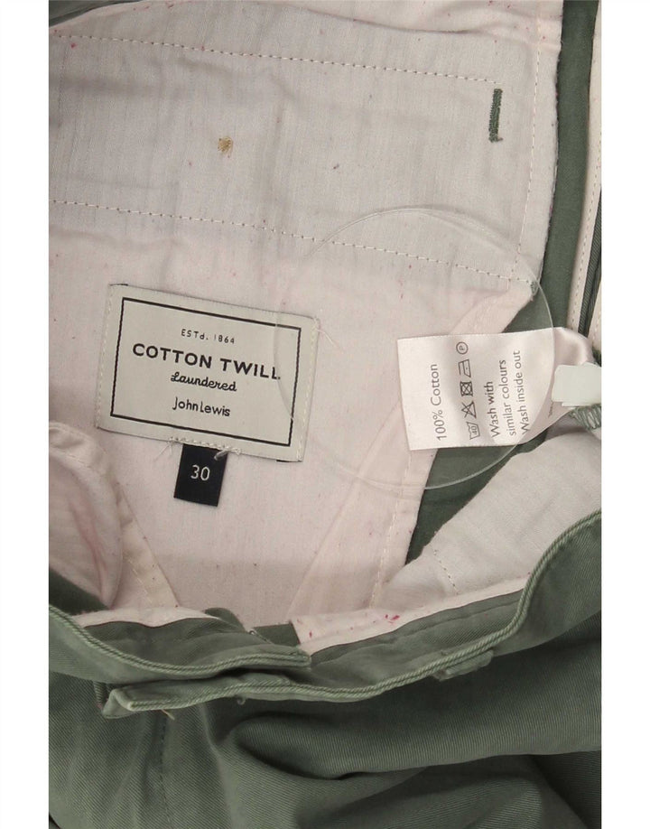 John Lewis Herre Chino Shorts Medium W30 Grøn Bomuld