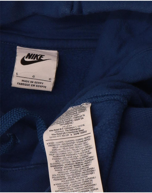 Nike Grafisk hættetrøje til mænd Large Blue Cotton Sports