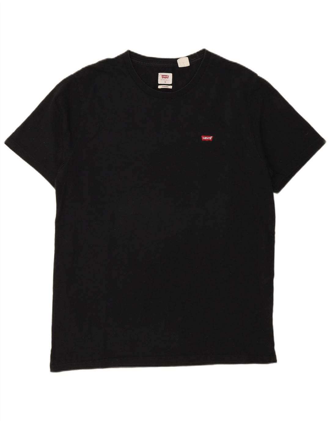 Levi's Herre Standard Fit T-Shirt Top Medium Sort Bomuld