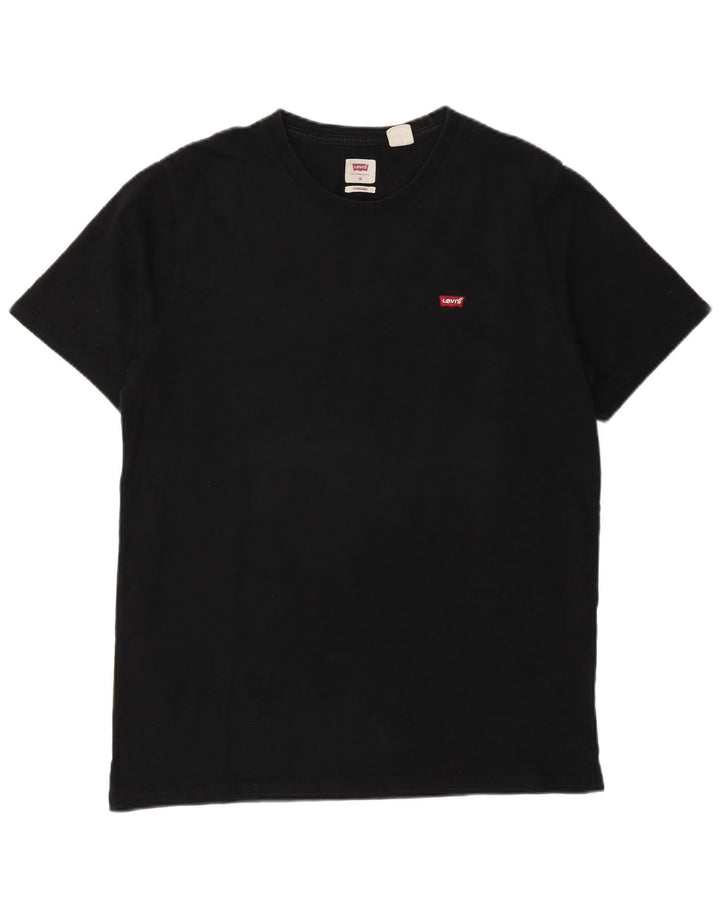 Levi's Herre Standard Fit T-Shirt Top Medium Sort Bomuld