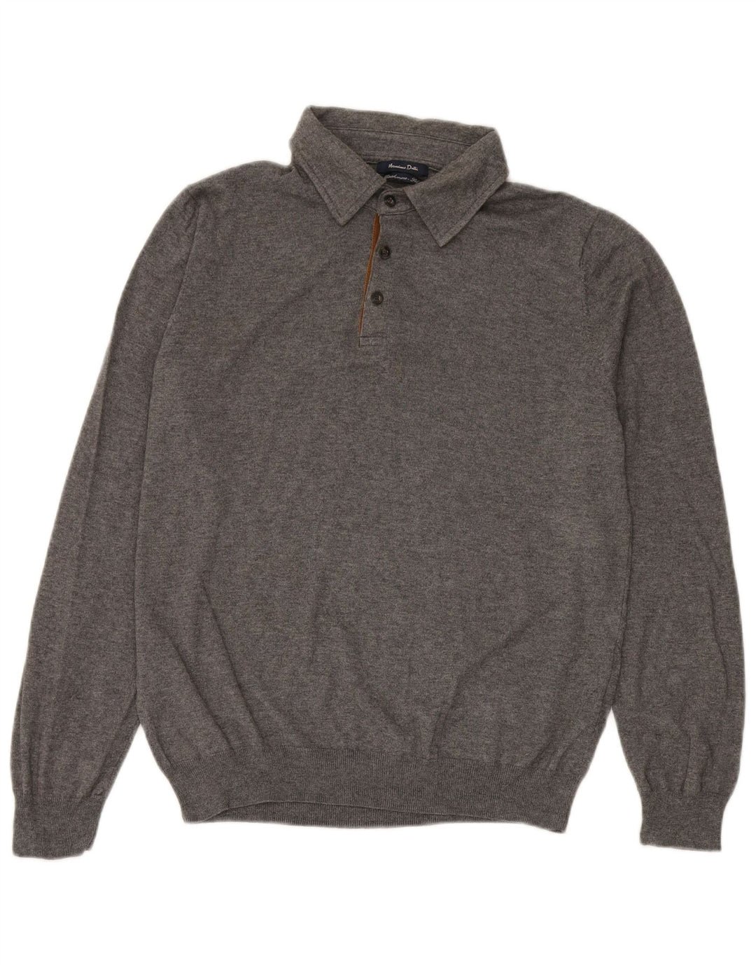 MASSIMO DUTTI Herre Polo Neck sweater Stor Grå Bomuld