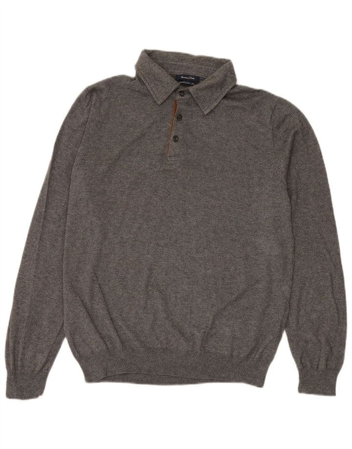 MASSIMO DUTTI Herre Polo Neck sweater Stor Grå Bomuld