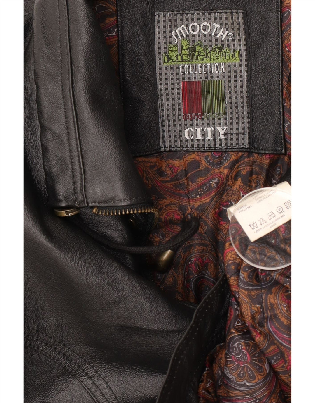 Vintage herre læderjakke UK 42 XL sort læder