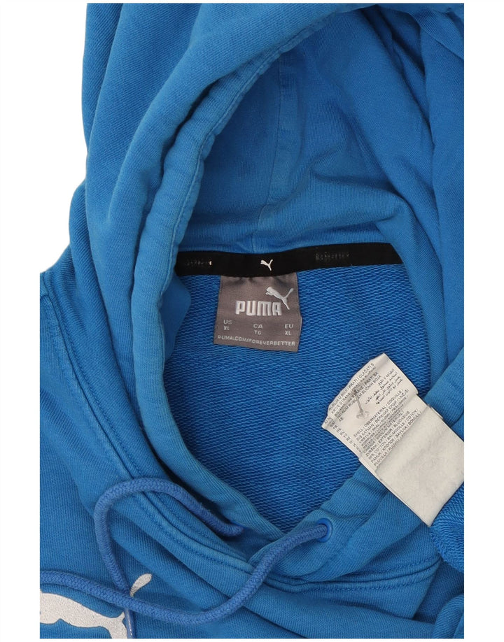 Puma Hættetrøje til mænd XL Blå bomuld