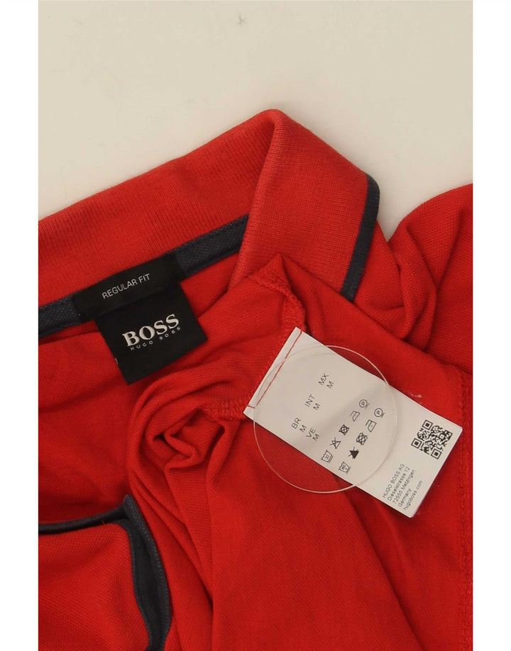 Hugo Boss Herre Regular Fit Polo Shirt Medium Rød Bomuld