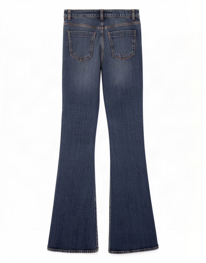 Zara Dame Flared Jeans EU 34 2XS W24 L34 Blå