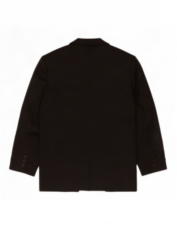 Topshop Dame Oversized 3 Button Blazer Jacket UK 10 Small Black Polyester