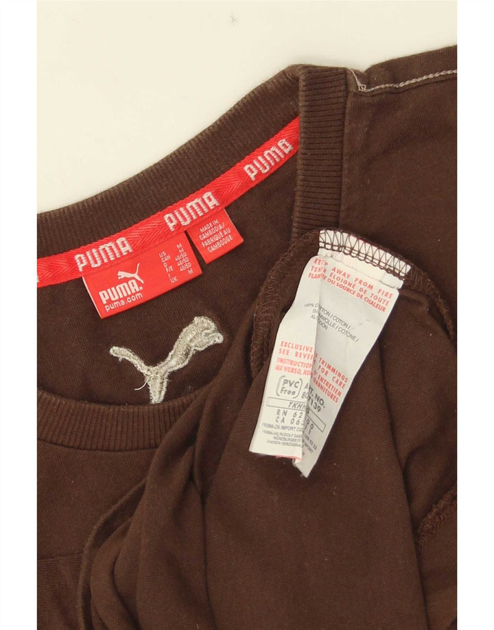 Puma Herre Top Langærmet Medium Brun Bomuld