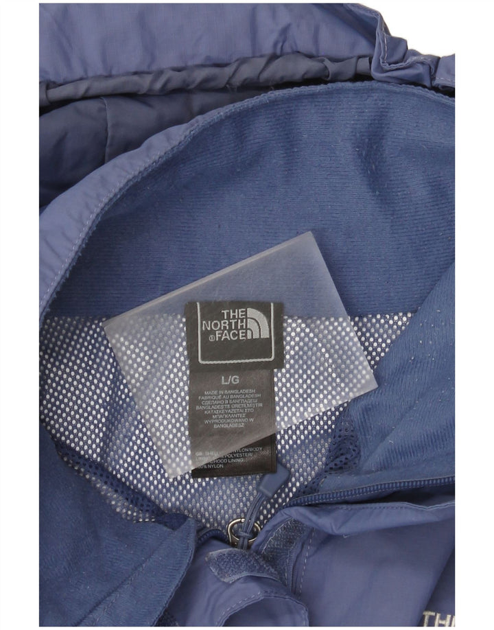 The North Face Regnjakke med hætte til kvinder UK 16 Stor blå nylon