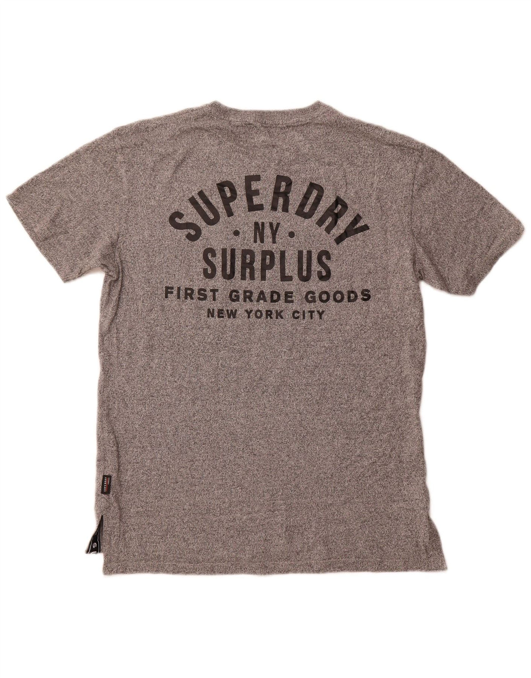 Superdry grafisk t-shirt til mænd, mellemgrå flækket bomuld