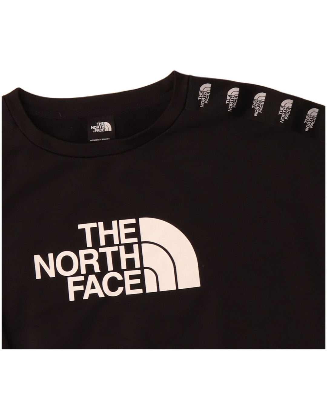 The North Face Dame Grafisk Sweatshirt Jumper UK 14 Medium Sort