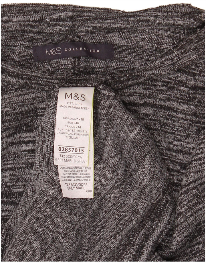 Marks & Spencer Dame Jumper Dress UK 18 XL Grå Flecked Polyester