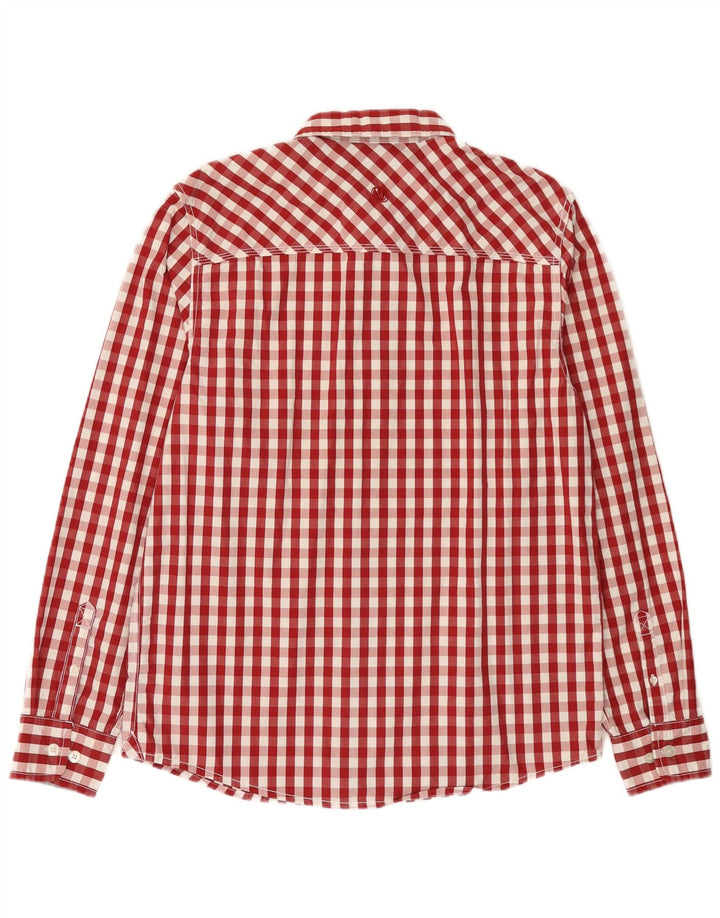 FAT FACE Herreskjorte Medium Rød Gingham Bomuld