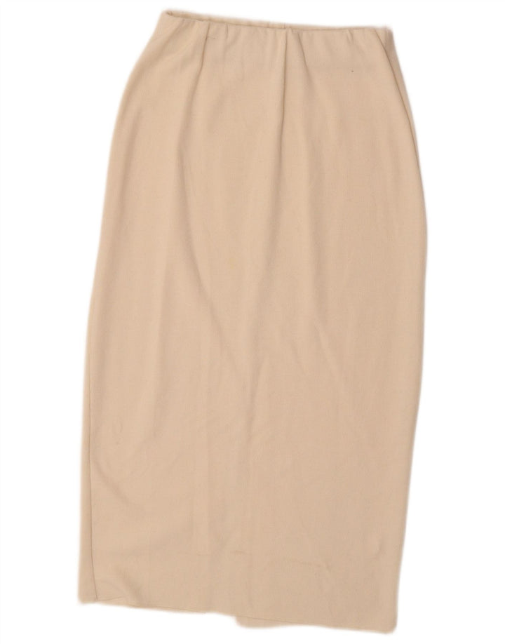 Zara Dame Strik Midi Nederdel Small W27 Off White