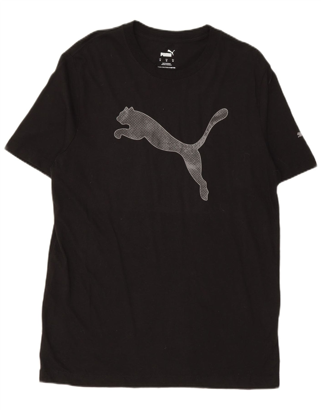 PUMA Grafisk T-shirt til mænd, medium sort bomuld