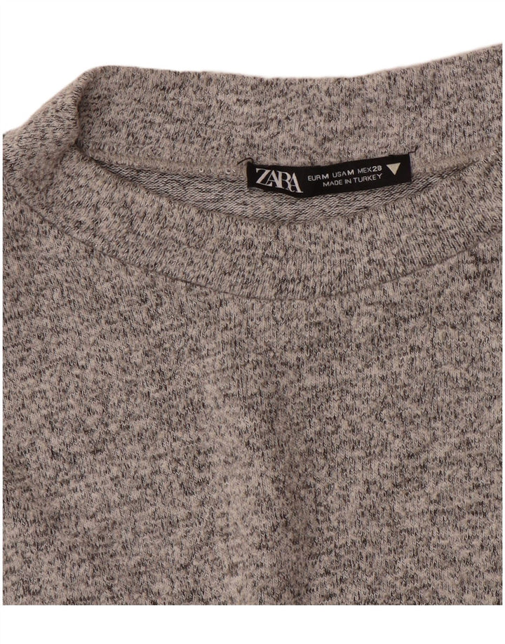 Zara Dametrøjetrøje med rund hals DK 12 Medium Grå