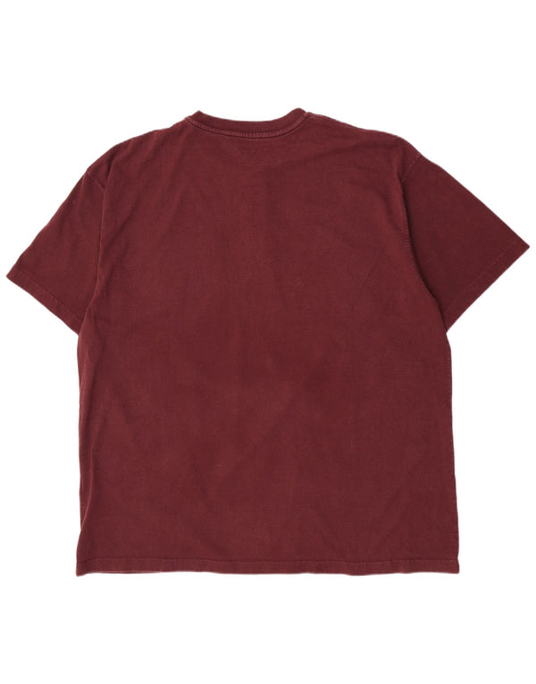 Carhartt Herre T-Shirt Top 2XL Bourgogne bomuld