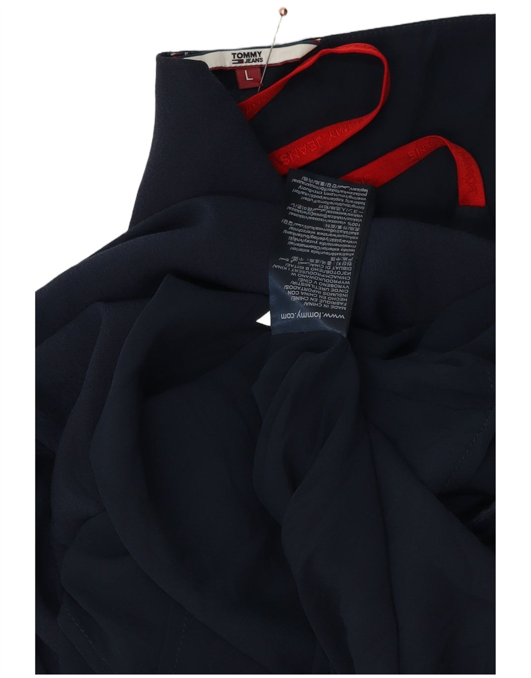 TOMMY HILFIGER Slipkjole til kvinder UK 14 Stor marineblå viskose