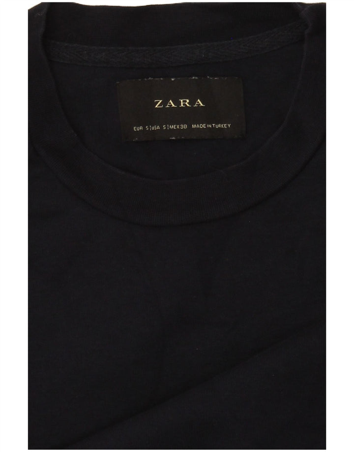 Zara Sweatshirt til mænd, lille marineblå farveblok