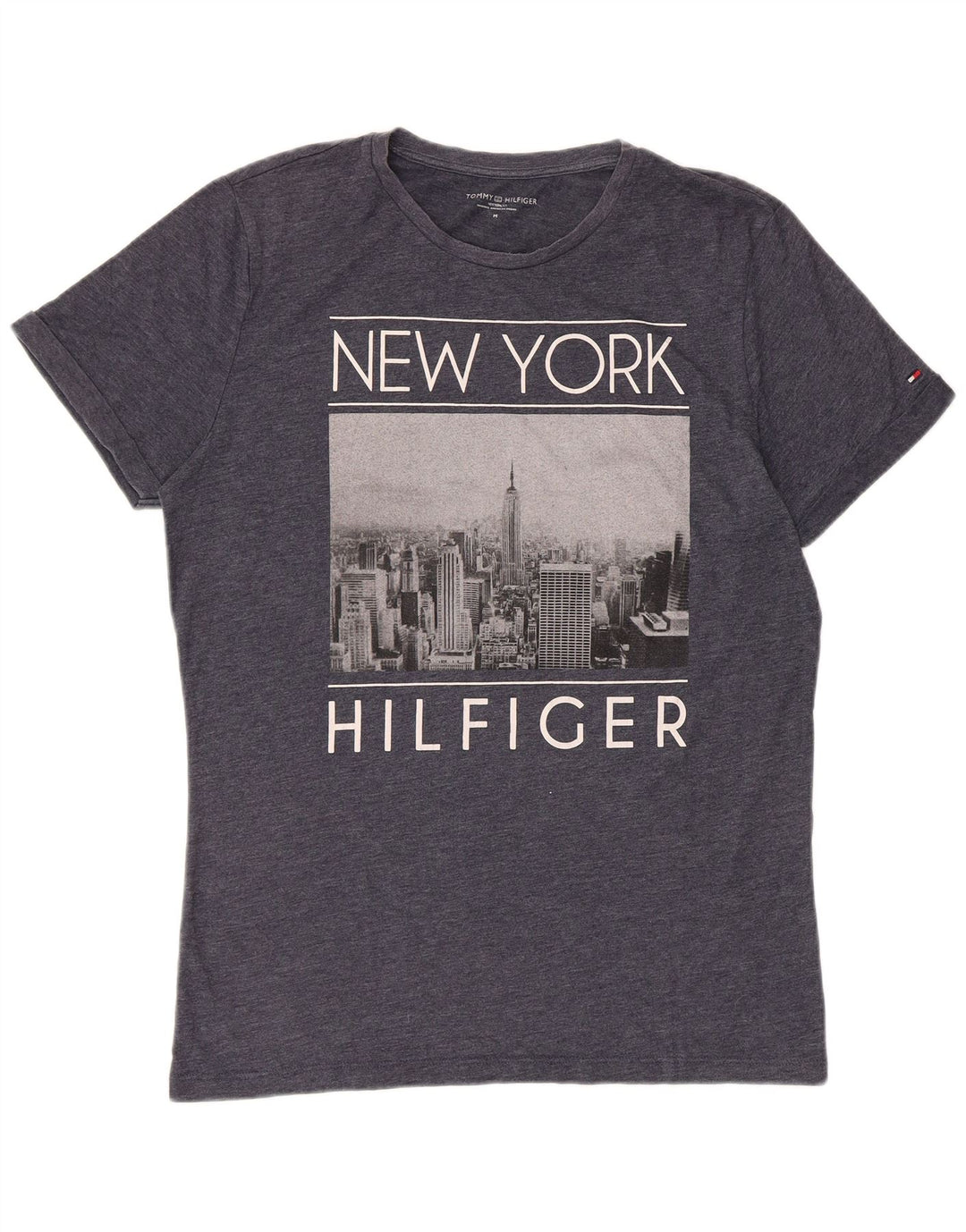 Tommy Hilfiger Herre grafisk T-shirt top mellemgrå