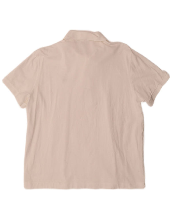 Lacoste Mens Polo Shirt Size 6 XL White Cotton