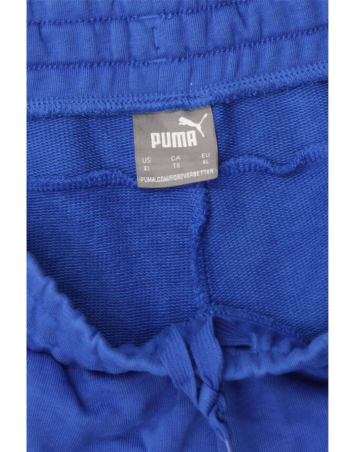 Puma Herre grafiske sportsshorts XL blå bomuld