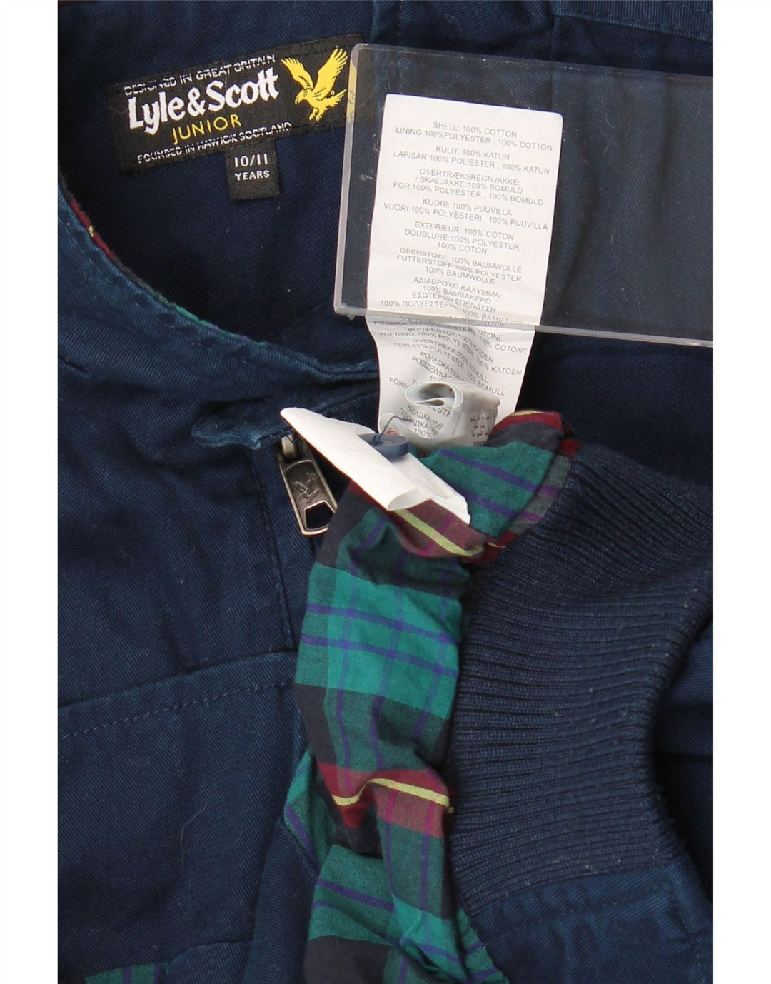 Lyle & Scott Boys Bomber Jacket 10-11 år marineblå bomuld