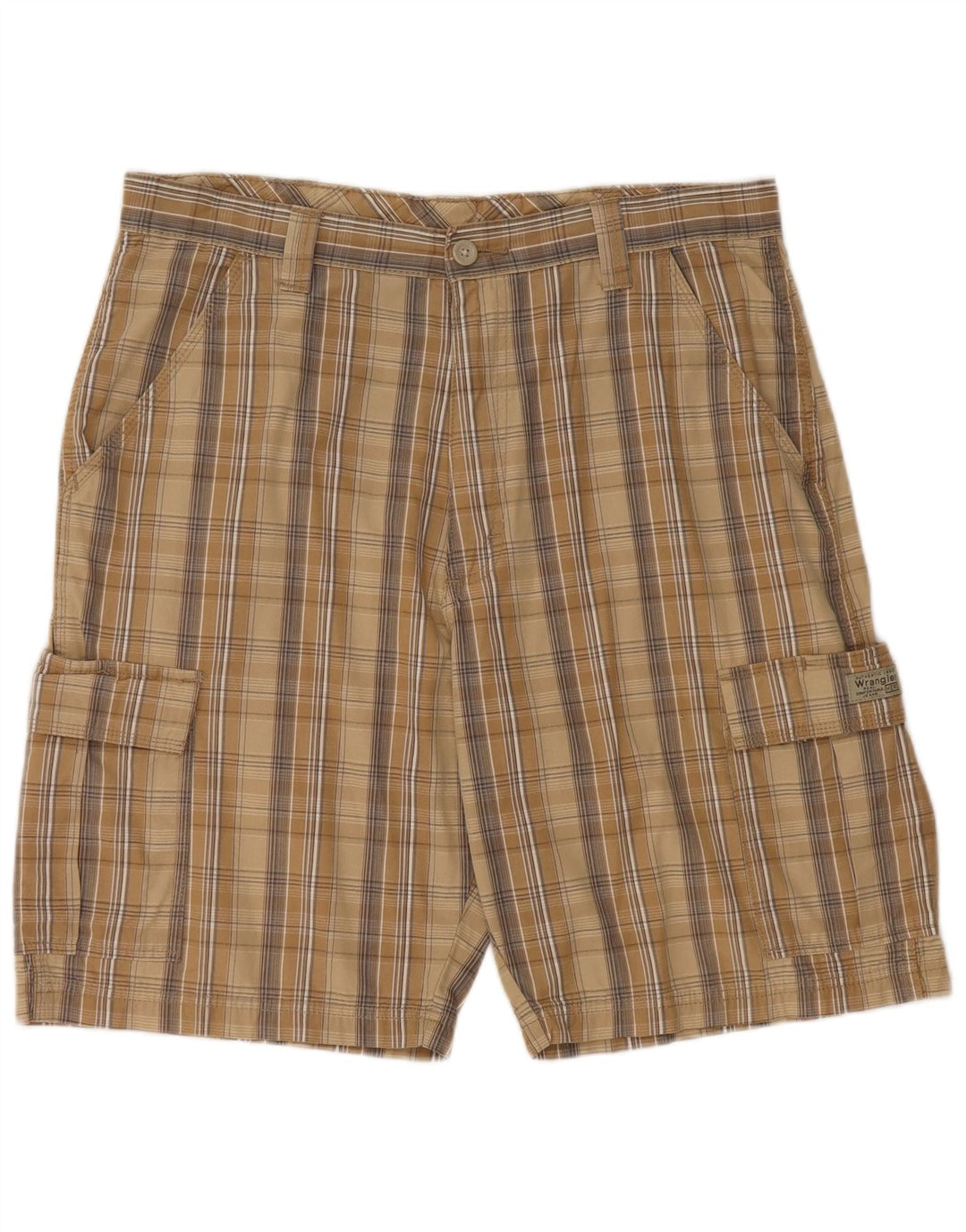 WRANGLER Herre Cargo Shorts W34 Stor brun ternet bomuld