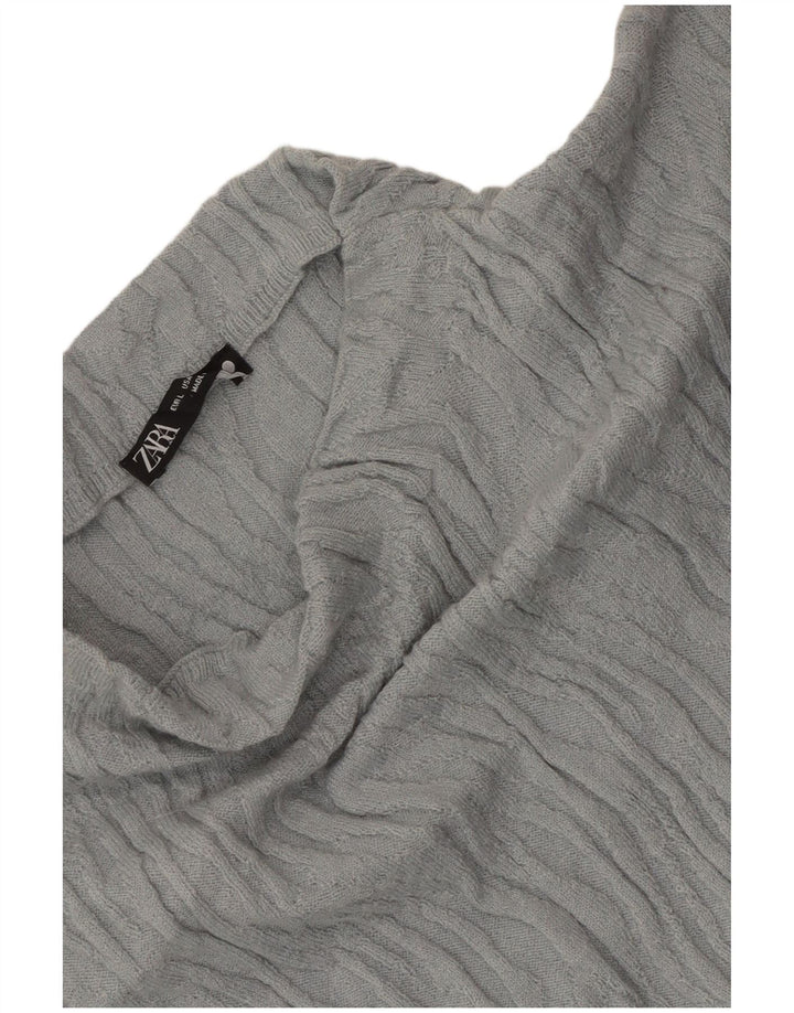 Zara Dame Bluse Top UK 14 Large Blue