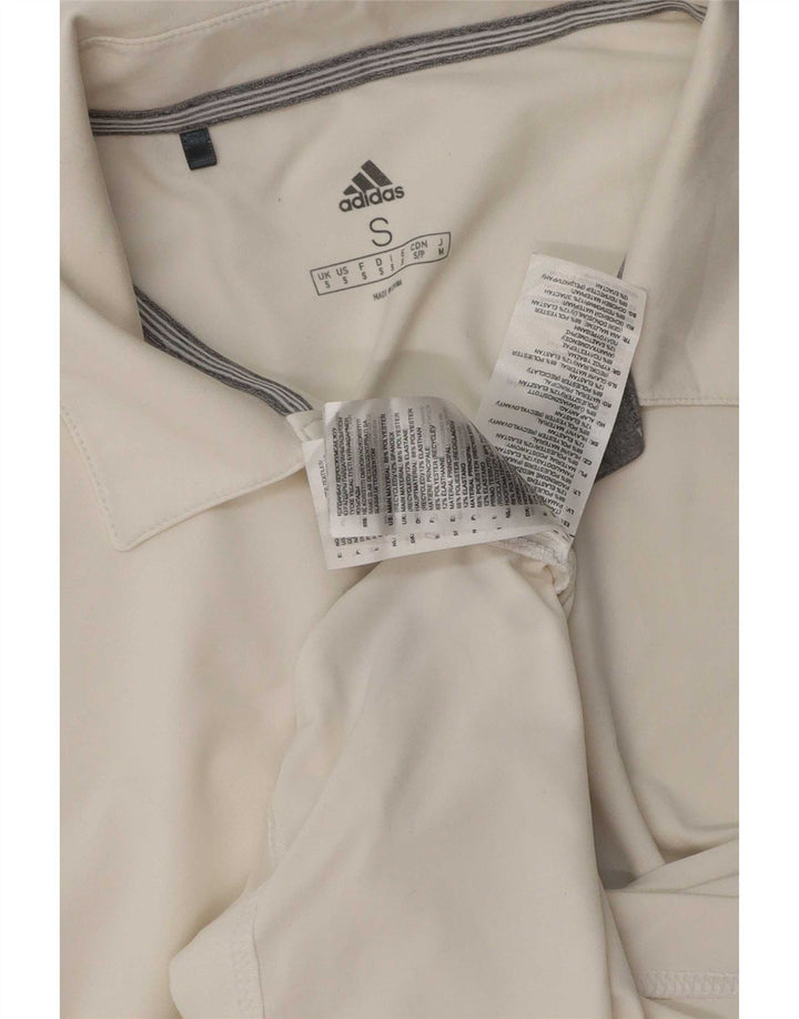 Adidas Polo Shirt til mænd Small White Polyester