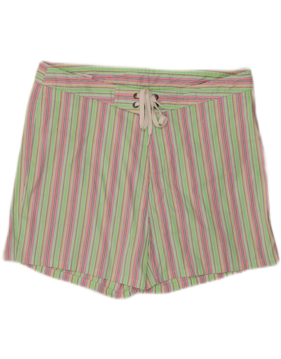 Sundek Badeshorts til mænd Stor grøn stribet polyester