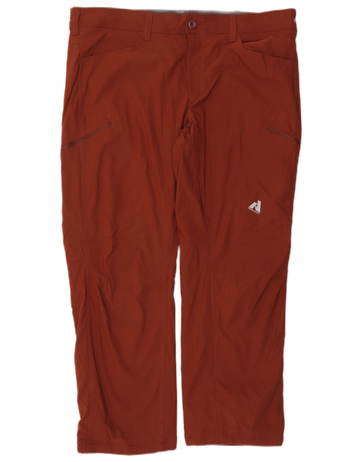 Eddie Bauer Straight Cargo Bukser til mænd W40 L30 Maroon Nylon
