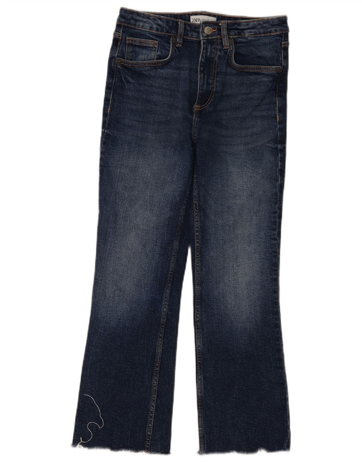 Zara Dame Bootcut Jeans EU 36 XS W26 L25 Marineblå