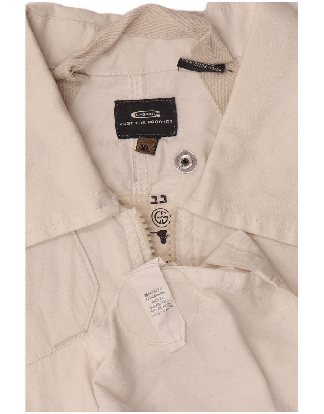 G-Star Dame Military Jacket UK 18 XL Hvid Bomuld