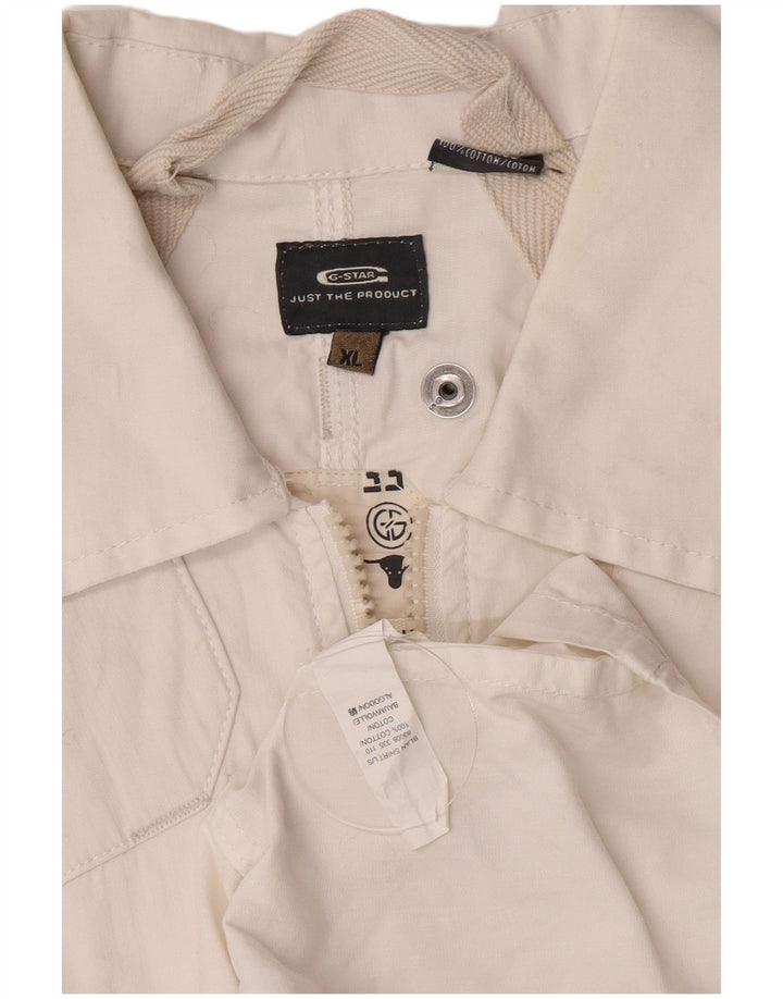 G-Star Dame Military Jacket UK 18 XL Hvid Bomuld