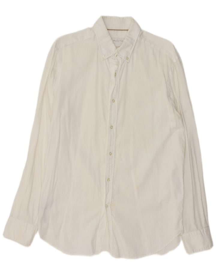 Massimo Dutti Herreskjorte Stor Hvid Bomuld
