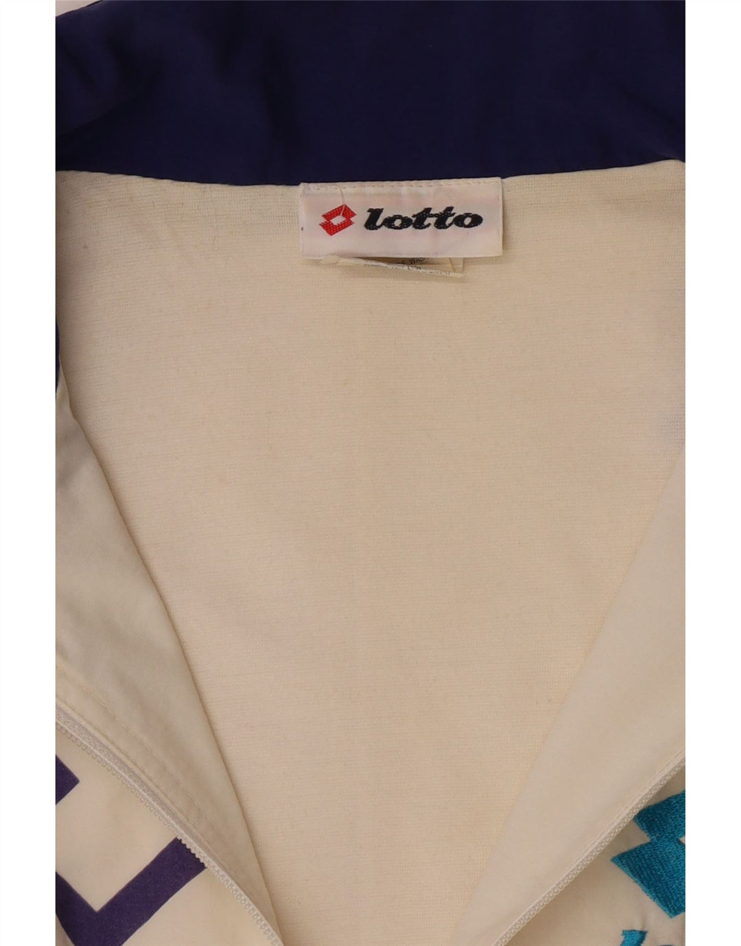 Lotto Herre grafisk træningsdragt Topjakke Stor Off White Geometrisk Retro